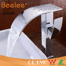 Basin Faucet High Arc Long Spout Bathroom Waterfall Vessel Tap Mixer Faucet